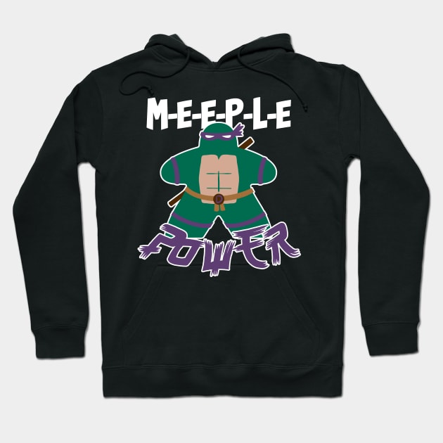 Meeple Power - Turtle Power Hoodie by Kev Brett Designs